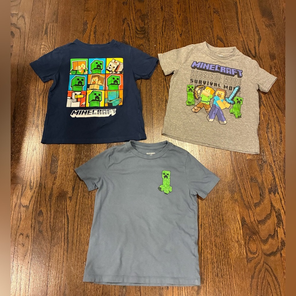 Old Navy Minecraft T-Shirts Size 6/7